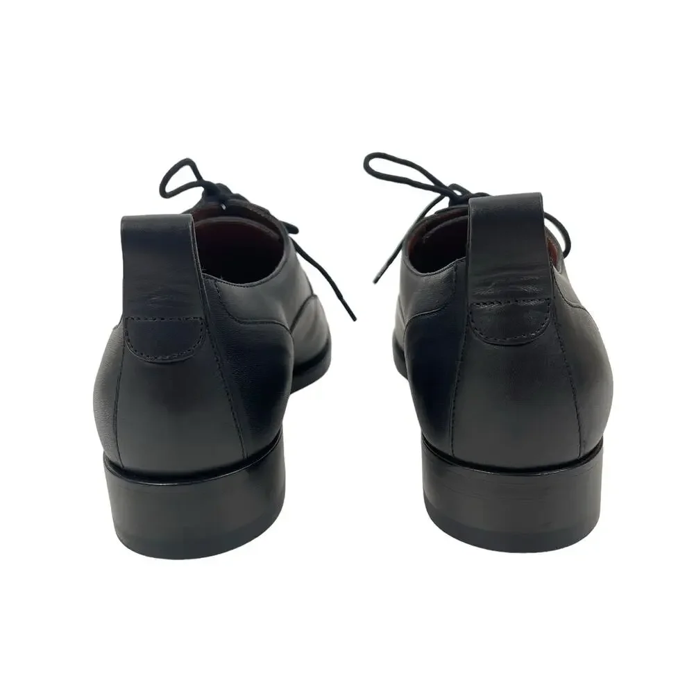 Valentino Garavani Black Derby Divise Leather Shoes Lace Up Size 42/ 9